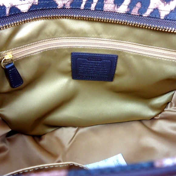 NWT Coach Carrie Tote Ocelot Brown Animal Handbag - Picture 6 of 7